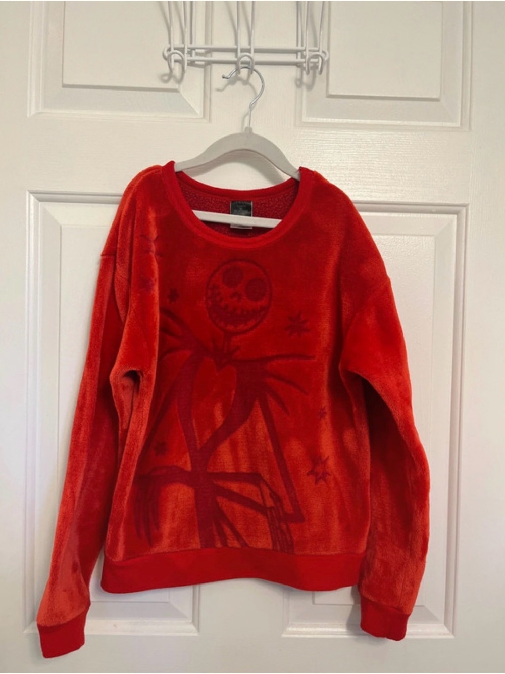Disney Nightmare Before Christmas Jack Skellington Plush Sweatshirt Girls L 10/1